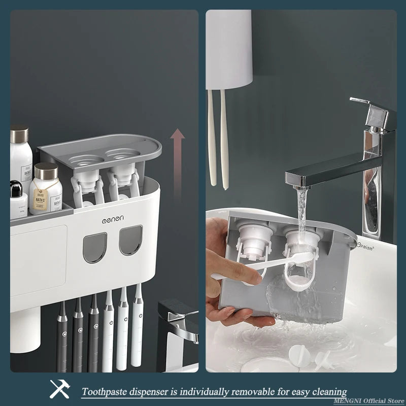 Magnetic Toothbrush & Toothpaste Organizer