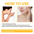 Rice Raw Pulp Face Cream shown on a model, emphasizing hydration, skin firmness, and moisturizing benefits.