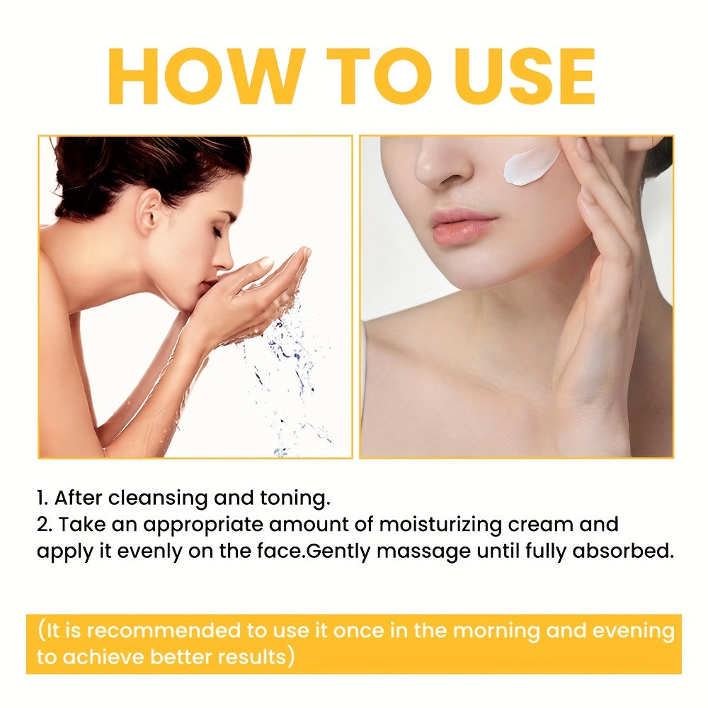 Rice Raw Pulp Face Cream shown on a model, emphasizing hydration, skin firmness, and moisturizing benefits.