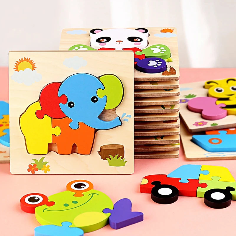 3D Wooden Animal Puzzle