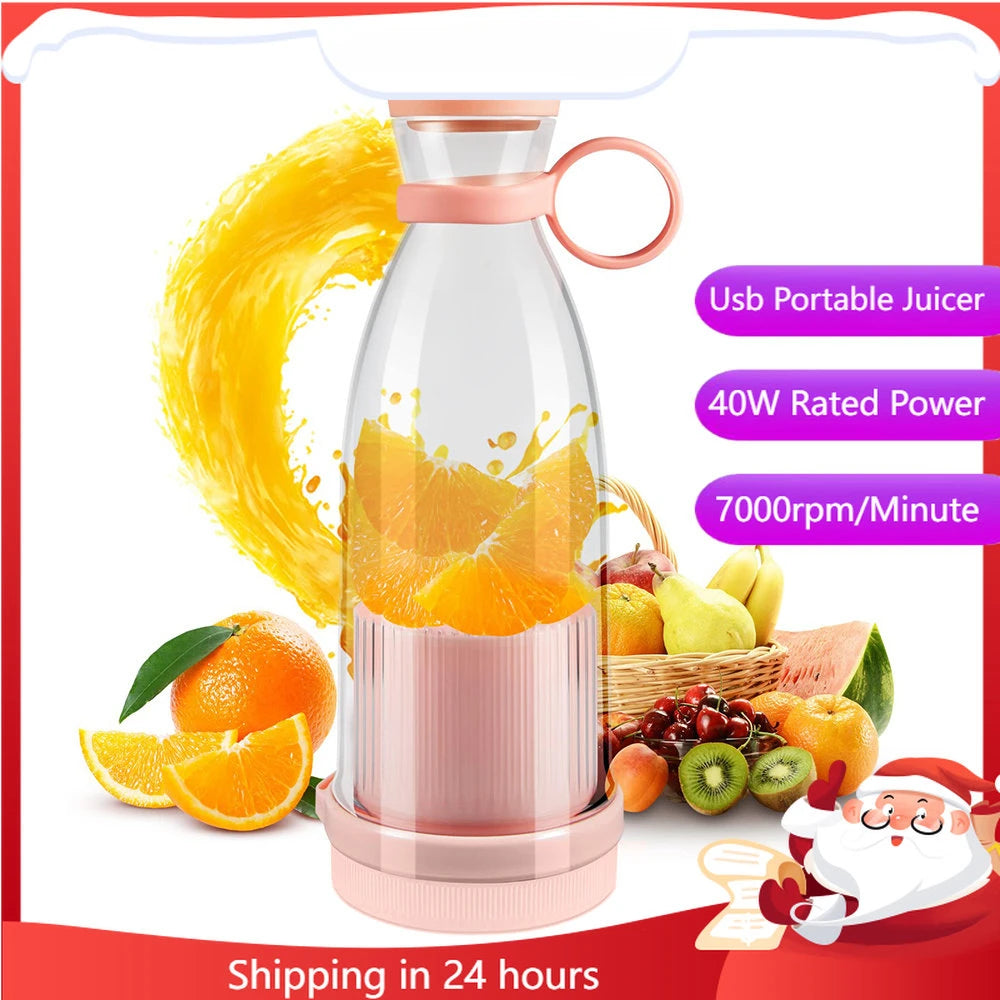 Portable USB Rechargeable Fruit Blender