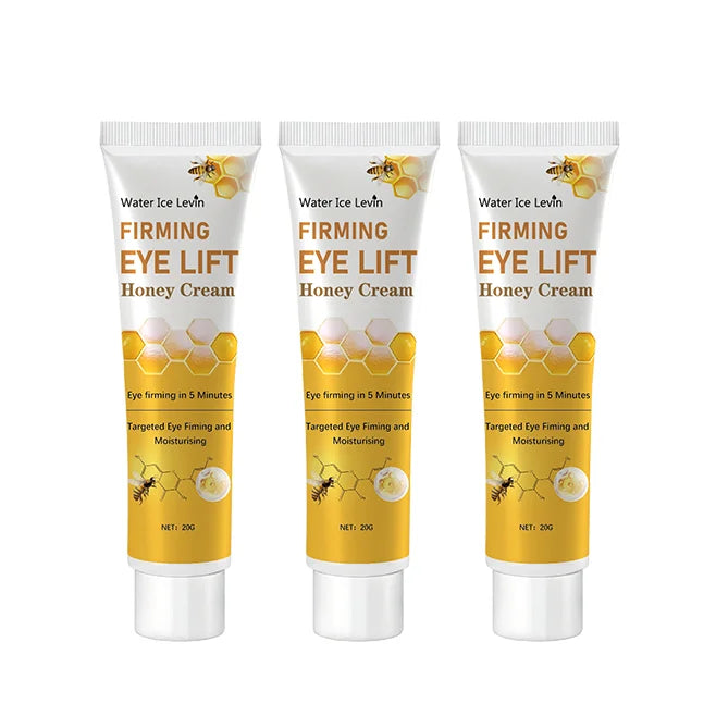 3 PIECES Honey Eye Cream for instant eye repair, firming, and moisturizing with natural honey extract.