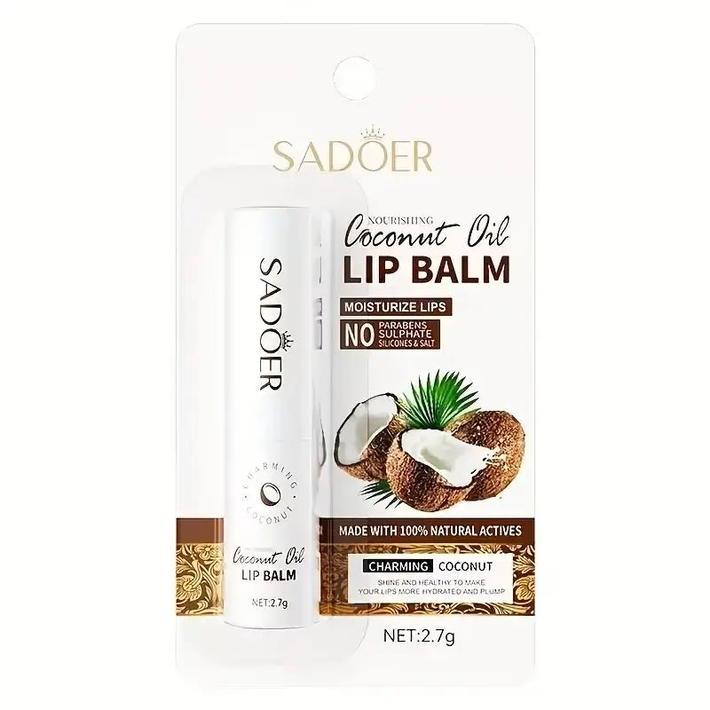 Coconut Lip Balm  Natural Daily Care Moisture for soft and nourished lips with coconut oil benefits. Coconut Lip Balm Natural Daily Care Moisture for soft and nourished lips with coconut oil benefits. Coconut Lip Balm Natural Daily Care Moisture for soft 