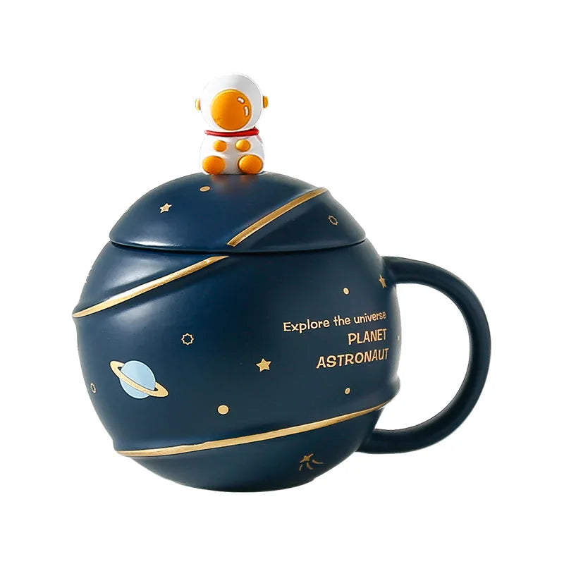 Rocket Planet Cartoon Mug