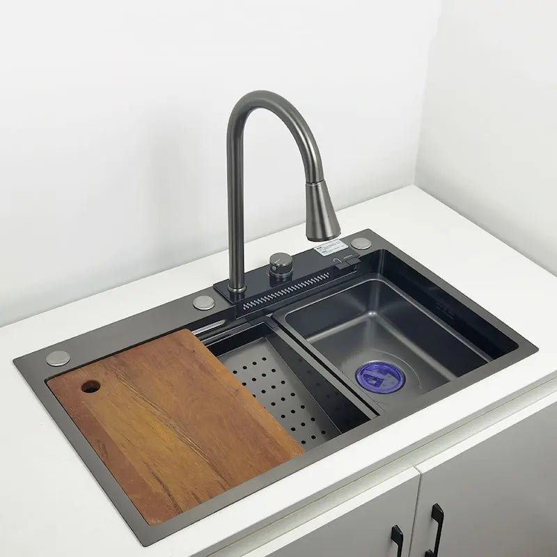 Elegant Waterfall Kitchen Sink