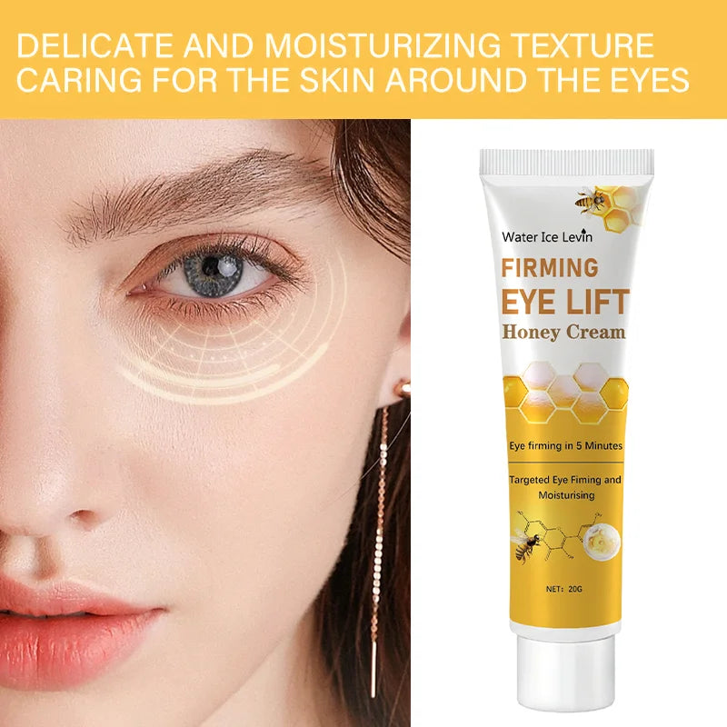 Honey Eye Cream for instant eye repair, firming, and moisturizing with natural honey extract.