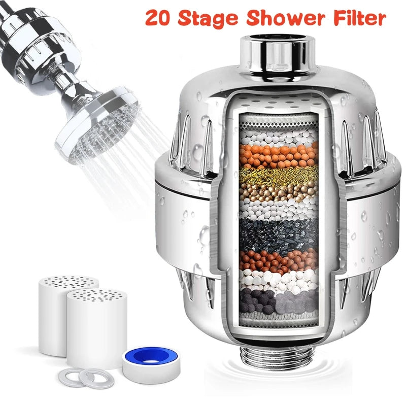 20-Stage Shower Water Filter