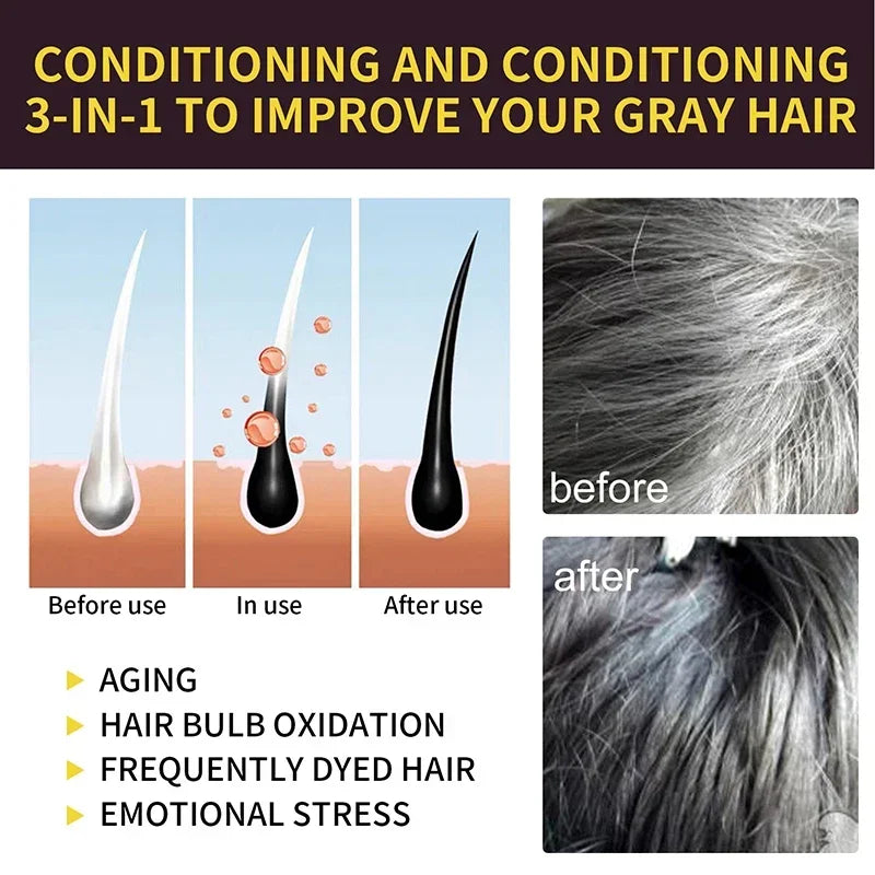 Natural Herbal 3-in-1 Hair Dye