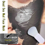  applying of Dead Sea Mud Face Mask Deep Cleaning Pores Remove Blackheads Oil Control Moisturizing Brighten Smooth Skin Care Beauty Products.