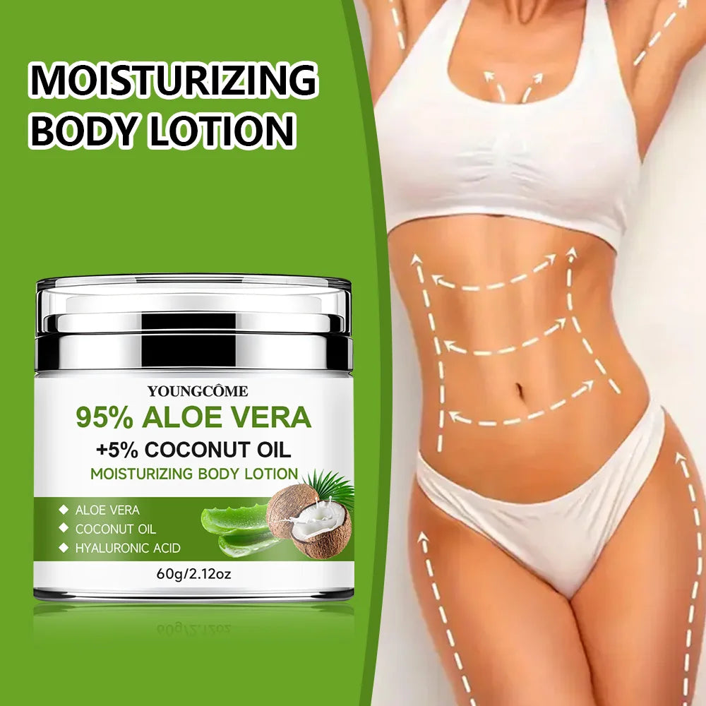  Aloe Vera Moisturizer – Hydrating Face & Body Skincare with coconut oil for deep hydration and smooth skin.