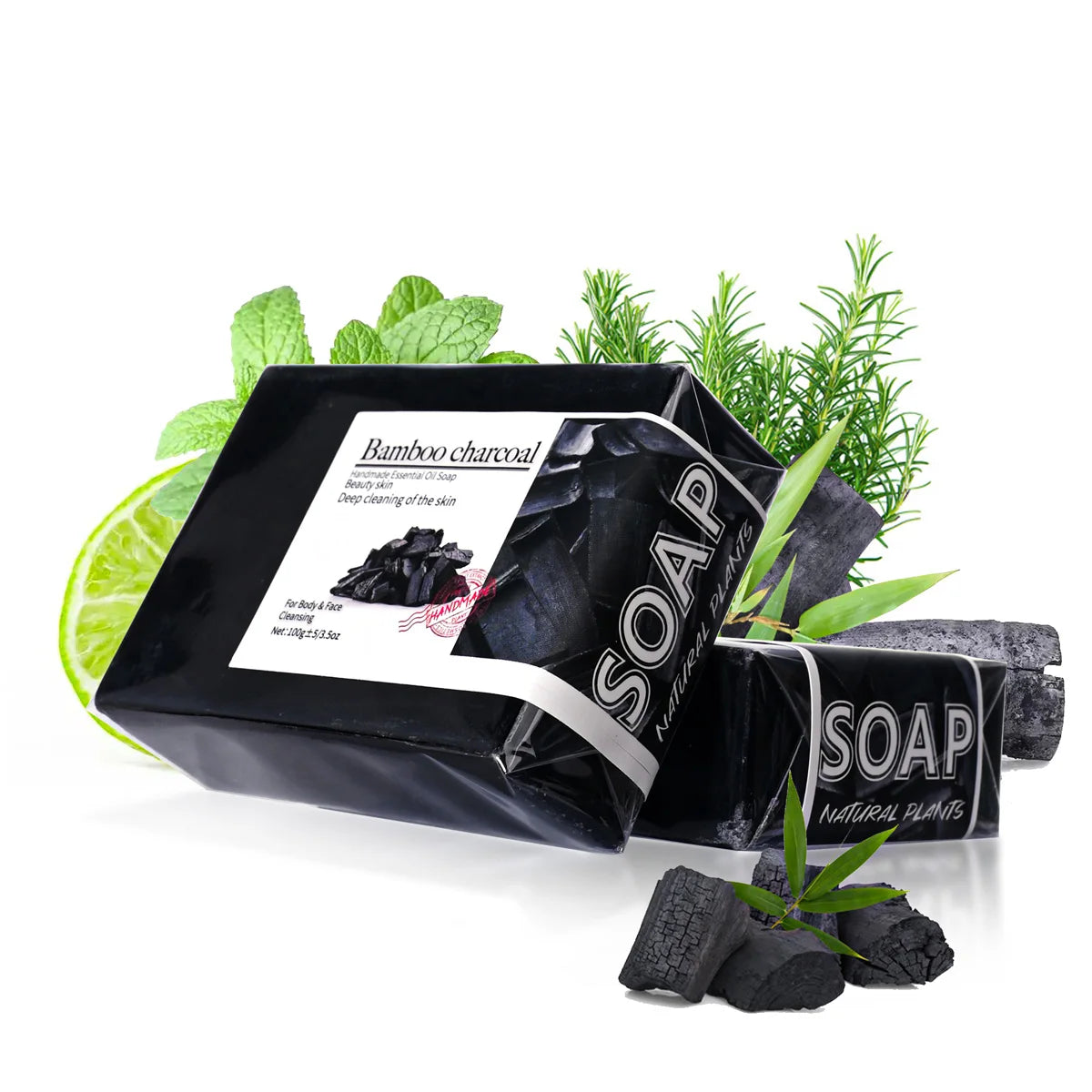 visuals of Bamboo Charcoal Soap