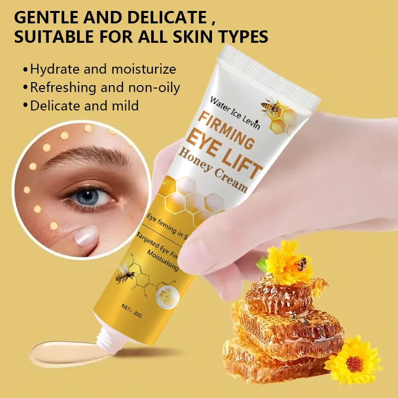  Honey Eye Cream for instant eye repair, firming, and moisturizing with natural honey extract.