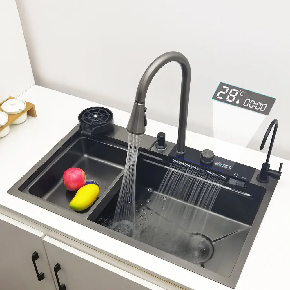Elegant Waterfall Kitchen Sink