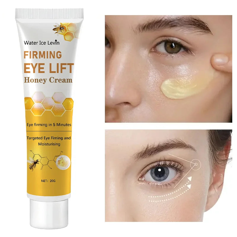 Honey Eye Cream for instant eye repair, firming, and moisturizing with natural honey extract.