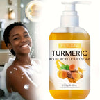 Turmeric Soap - Kojic Acid Liquid Soap with fresh fragrance, moisturizing, gentle cleaning, and rich foam for daily use.