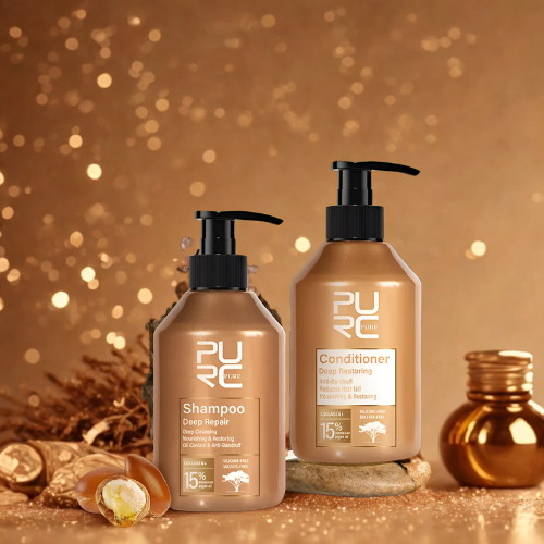 PURC Hair Repair Set – Argan Oil Keratin Shampoo & Conditionerdisplayed.